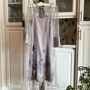 Lily Brown embroidered floral dress